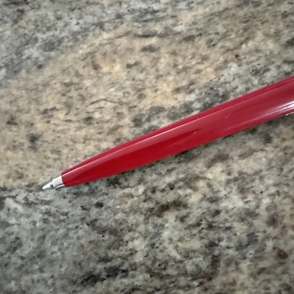 Parker JOTTER LI Burgundy Chrome Plastic Threads Ball Point Black Ink Works